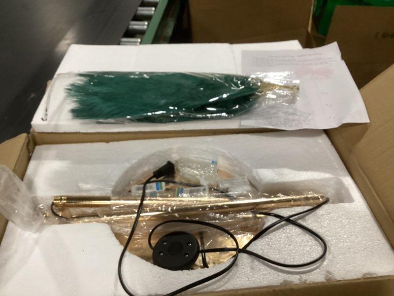 Condition photo showing Good Condition for feather floor lamp,fluffy ostrich feather floor lamp for bedroom,3 color temperatures led corner modern floor lamps for living room christmas home decor house warming gifts,63? height (deep purple)