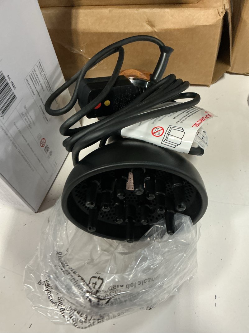 Condition photo showing Good Condition for bellissima diffon ceramic diffuser hair dryer for curly hair - 2-in-1 blow dryer with diffuser - reduces frizz, defines curls, volumizes - lightweight, compact, easy hold handle