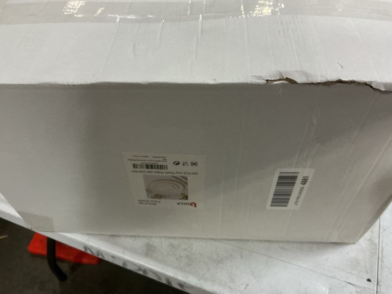 Condition photo showing New/Like New for bucla 200pcs ivory plastic plates with gold rim - heavy duty cream disposable include 100 dinner 10 inch & 100 dessert 7 inch plates, ideal for party & wedding ivory gold 200pcs