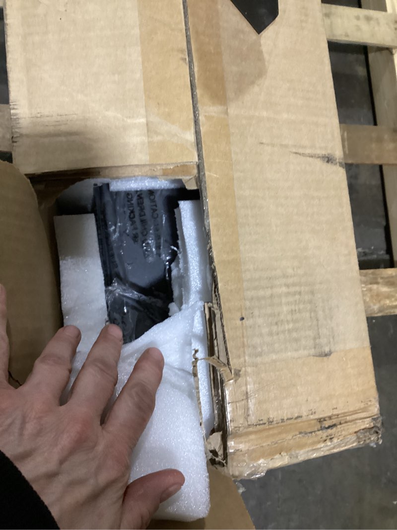 Condition photo showing As Is for Kentsky 74" WiFi Electric Fireplace Inserts, Recessed and Wall Mounted Fireplace Heater W/Adjustable