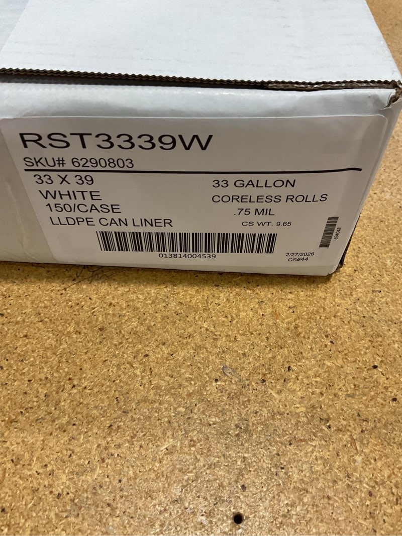 Condition photo showing New/Like New for noramco 33 gal. trash bags twist tie 150 pk
