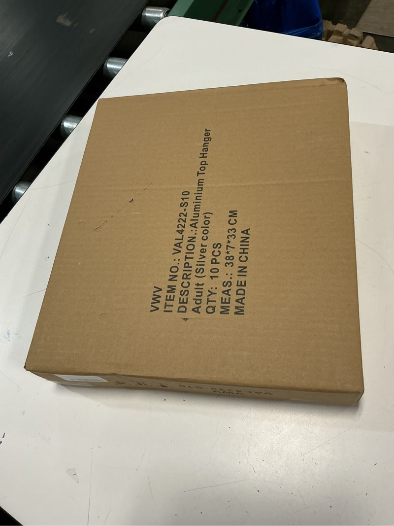 Condition photo showing New/Like New for vwv 10 pack aluminum hangers - 15 inch silver suit & dress hangers - heavy duty, wedding ready val4222-s10