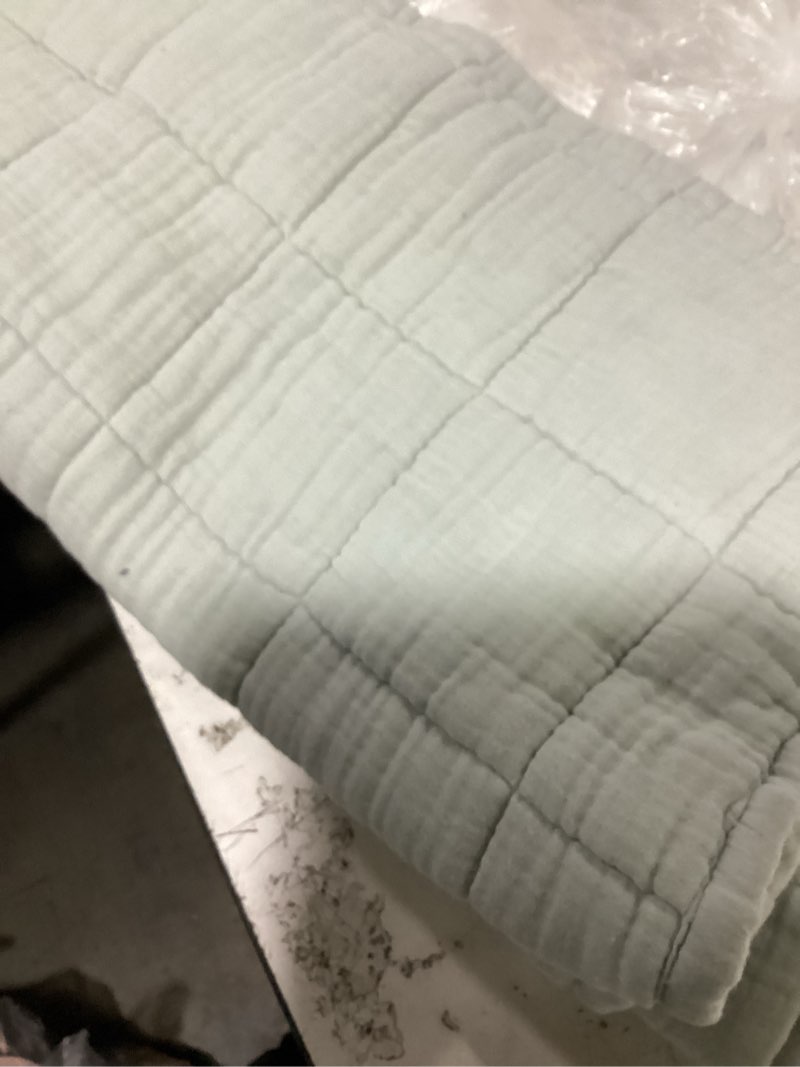 Condition photo showing Good Condition for organic cotton channel stitch coverlet woman