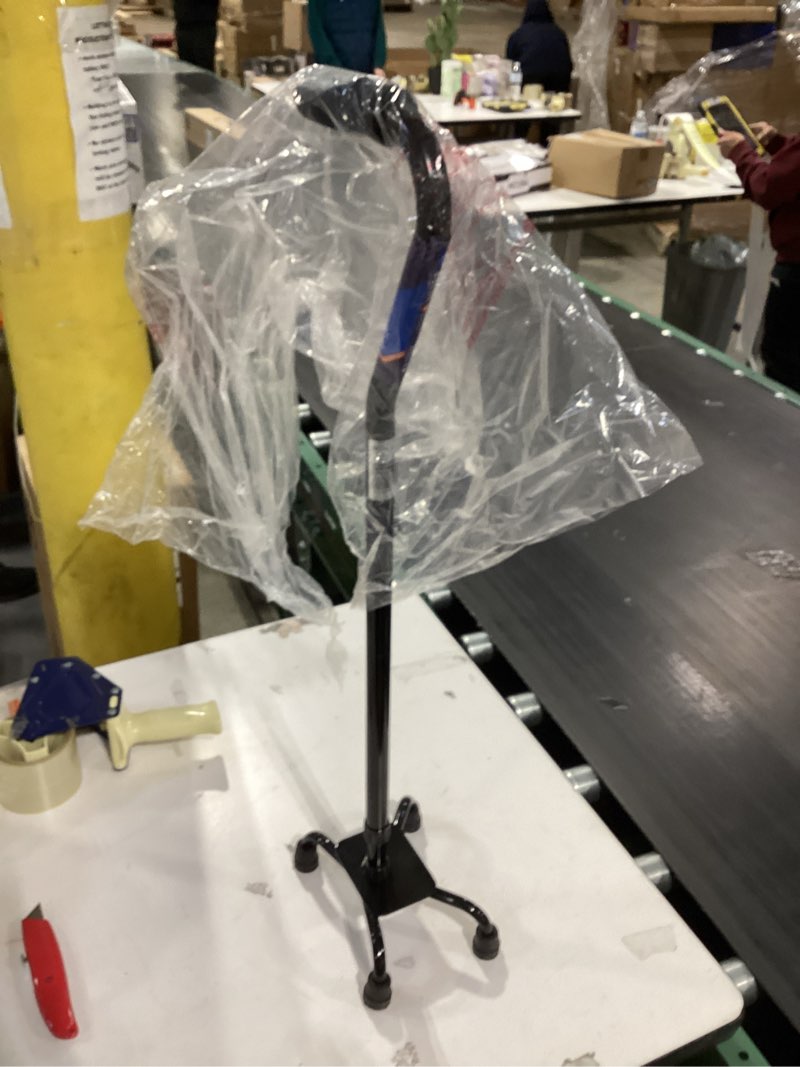 Condition photo showing New/Like New for Medline Aluminum Quad Cane with Small Base for Balance, Height Adjustable 29" to 38", Knee Injuries, Surgery Recovery & Mobility, Lightweight Walking Aid for Seniors & Adults, 300 lb Weight Capacity