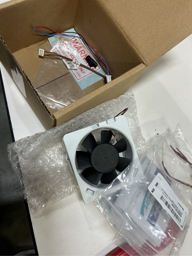 Condition photo showing As Is for fisher & paykel 821183p refrigerator evaporator fan motor assembly (oem) part