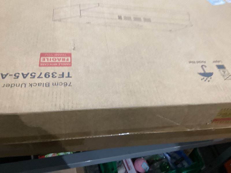 Condition photo showing New/Like New for Under Cabinet Range Hood 30 inch, Ducted/Ductless Convertible Kitchen Stove Hood, Stainless Steel Vent Hood w/Rocker Button Control, 2 Speeds Exhaust Fan, 280CFM, Black 30 inch Black