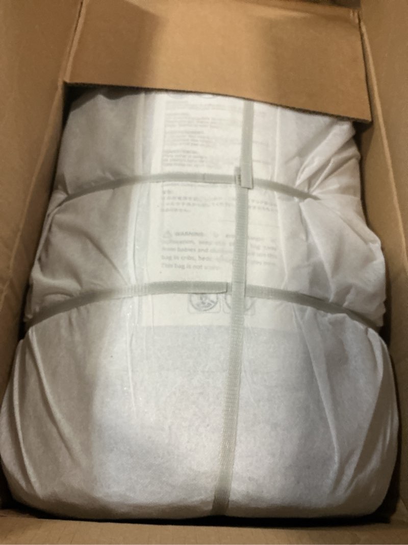 Condition photo showing New/Like New for 8 inch futon mattress full size, futon floor sofa bed foldable with soft corduroy fabric - high resilience foam filling - 2 storage straps for home, guest room, dorm, grey (frame not included) full grey