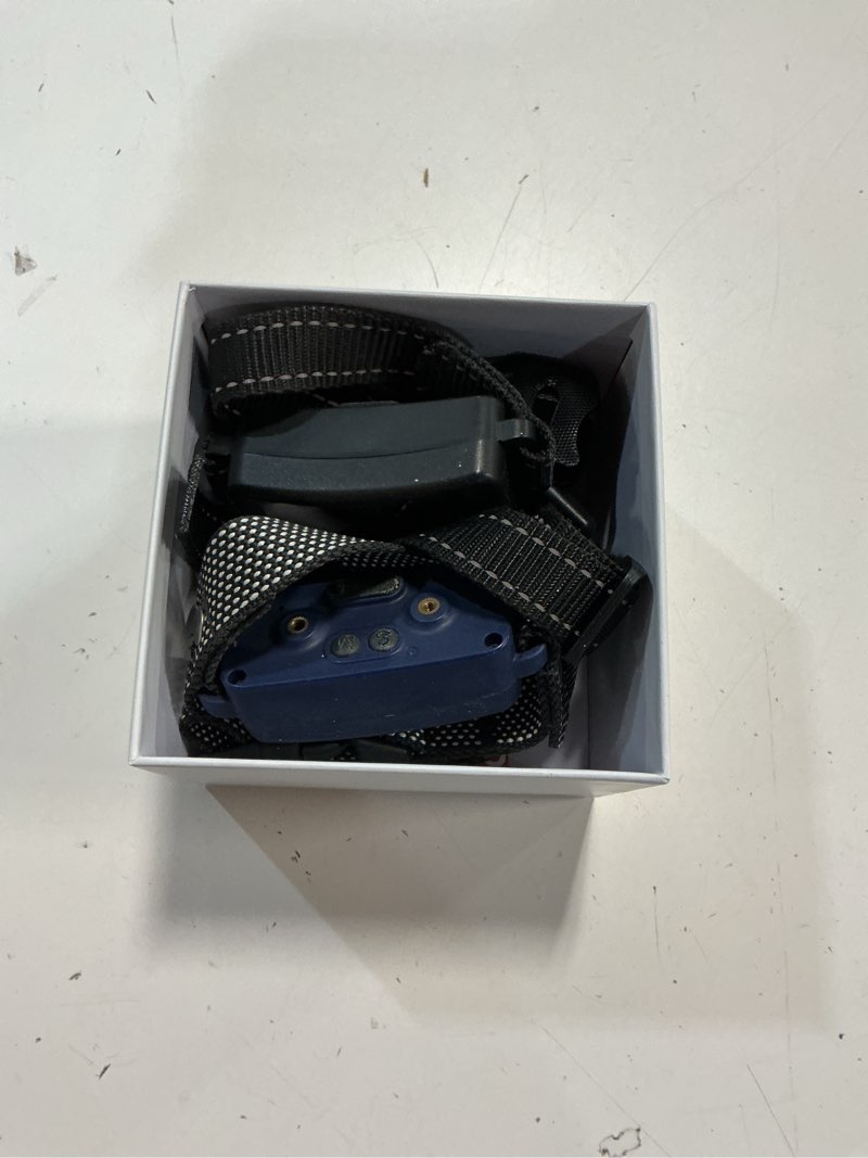 Condition photo showing As Is for bark collar, 2 pack smart dog bark collar for large medium small dogs, anti barking device for dogs training collar with beep vibration harmless shock, 5 adjustable sensitivity (blue) blackblue