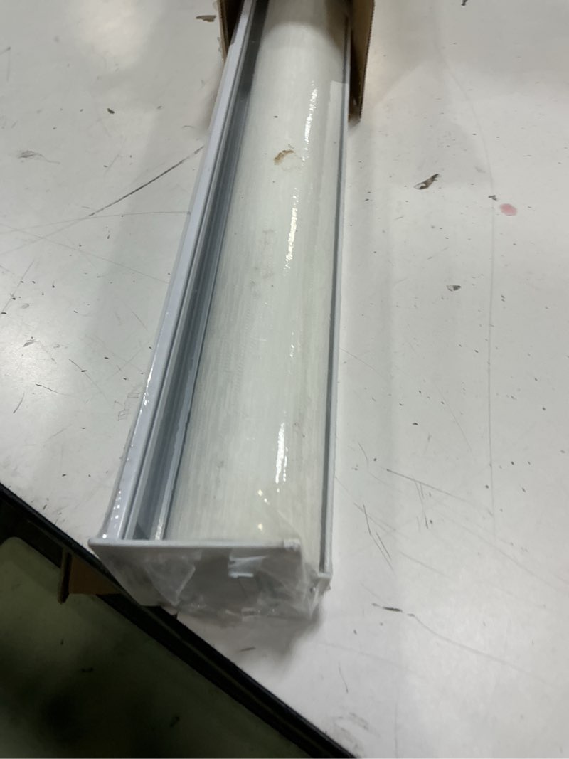 Condition photo showing Good Condition for 33" w x 72" h cordless light filtering roller shade for windows, free stop windows shades, thermal insulated linen-style blinds for home and office, modern window blind color-matched (white) 33"w x 72"h white