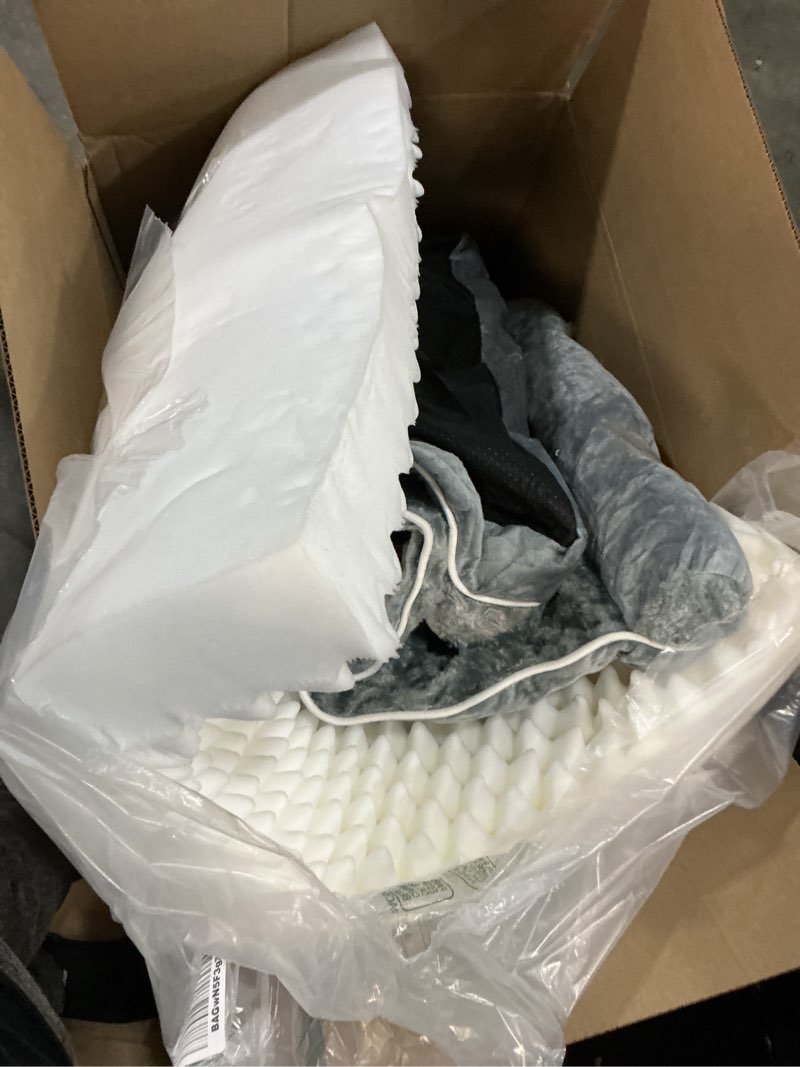 Condition photo showing As Is for BFPETHOME Dog Beds for Large Dogs, Orthopedic Dog Bed for Medium Large Dogs,Big Waterproof Couch Pet Bed with Removable Washable Cover 36"L x 27"W x 6.5"Th Grey