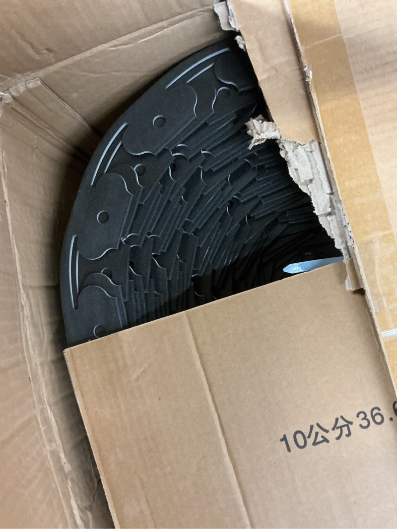 Condition photo showing As Is for 4 inch tall landscape edging kit 120ft garden edging with 210 spikes for lawn edging and flower beds (black, 120ft) black 120ft