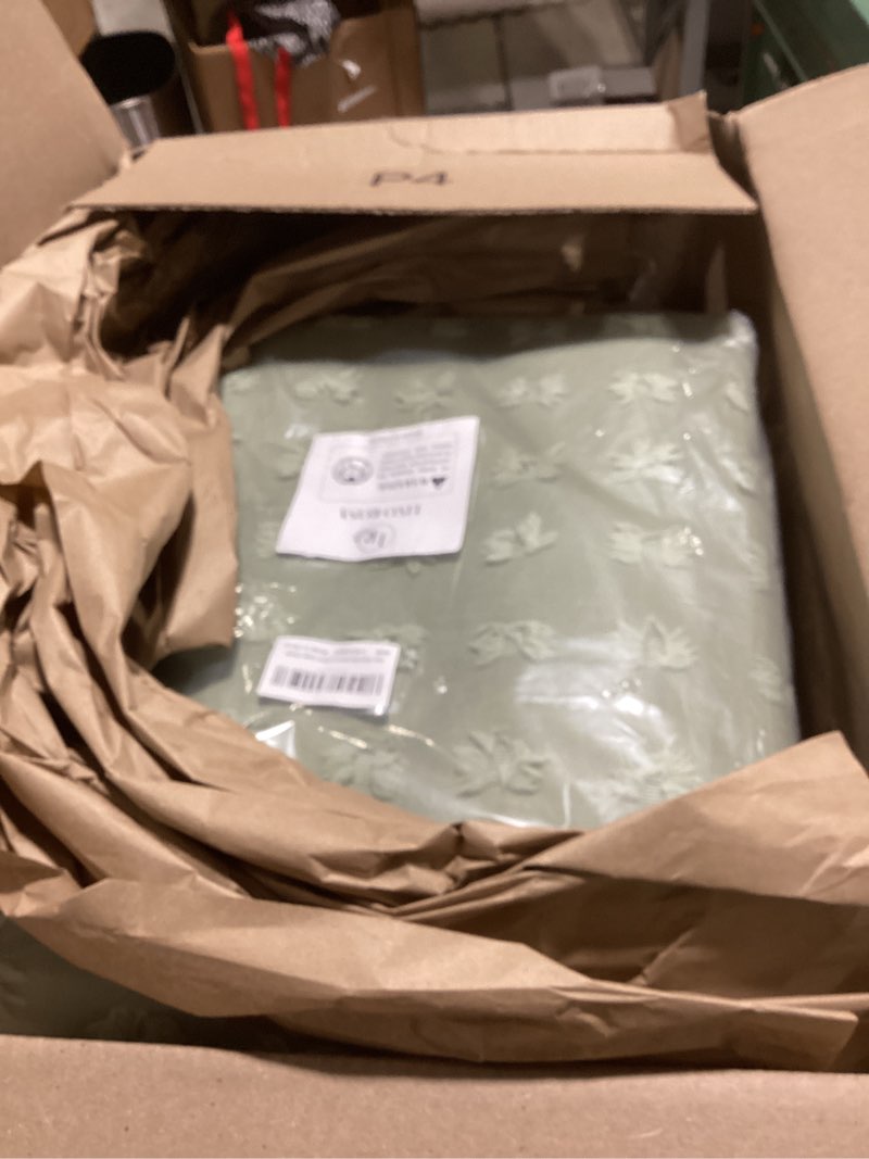 Condition photo showing Good Condition for Sage Green Curtains Room Darkening Blackout Light Weight Boho Pom Pom Pattern Farmhouse Cottage Core Cottagecore Curtains for Bedroom Living Room 84 Inches Long 2 Panels 50"W x 84"L (Pack of 2) Sage Green