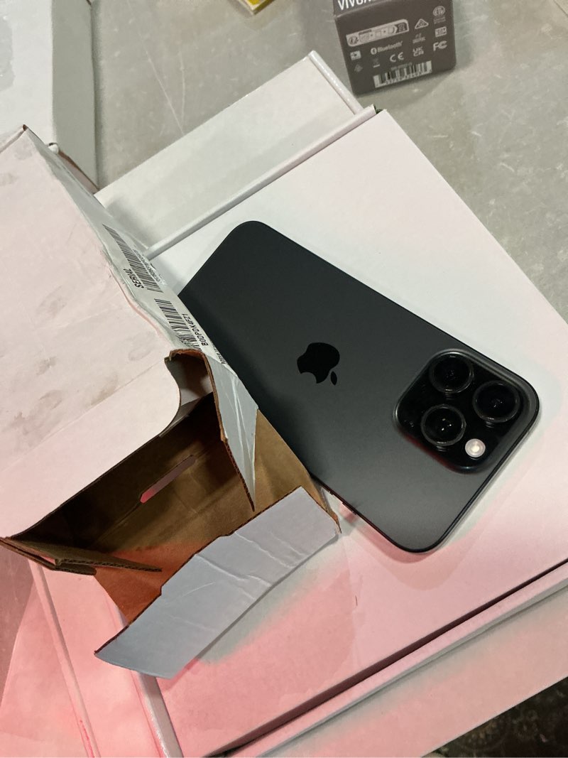 Condition photo showing As Is for apple iphone (renewed premium) 16 pro max, us version, 512gb, black titanium - unlocked | 163.0mm black titanium unlocked 512 gb renewed premium.     *** working condition verified. no network or connectivity tests were performed. bidder be advised***