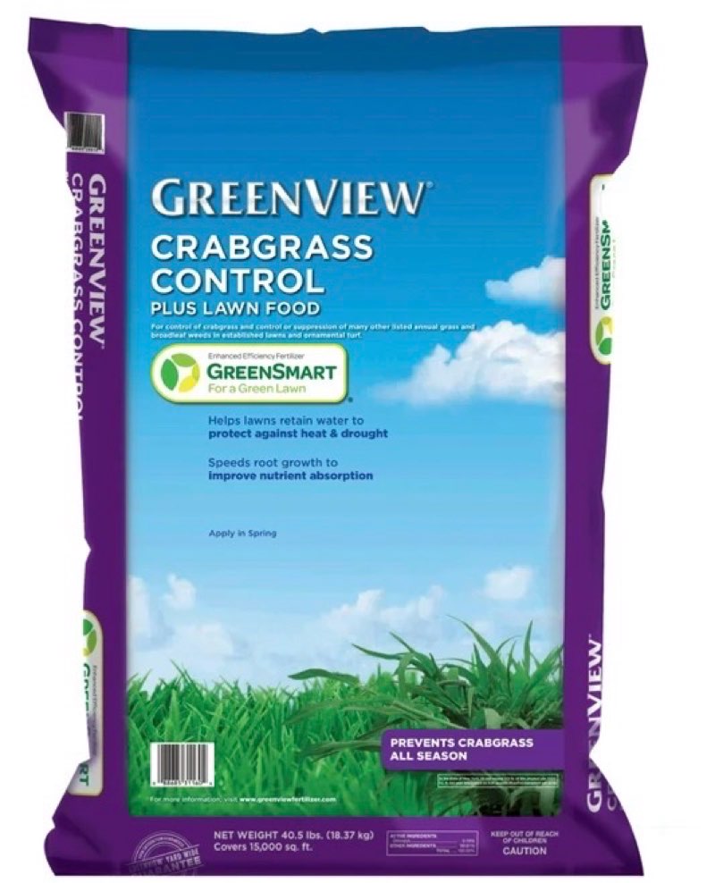 greenview crabgrass control plus lawn food - 40.5 lb. - covers 15,000 sq. ft