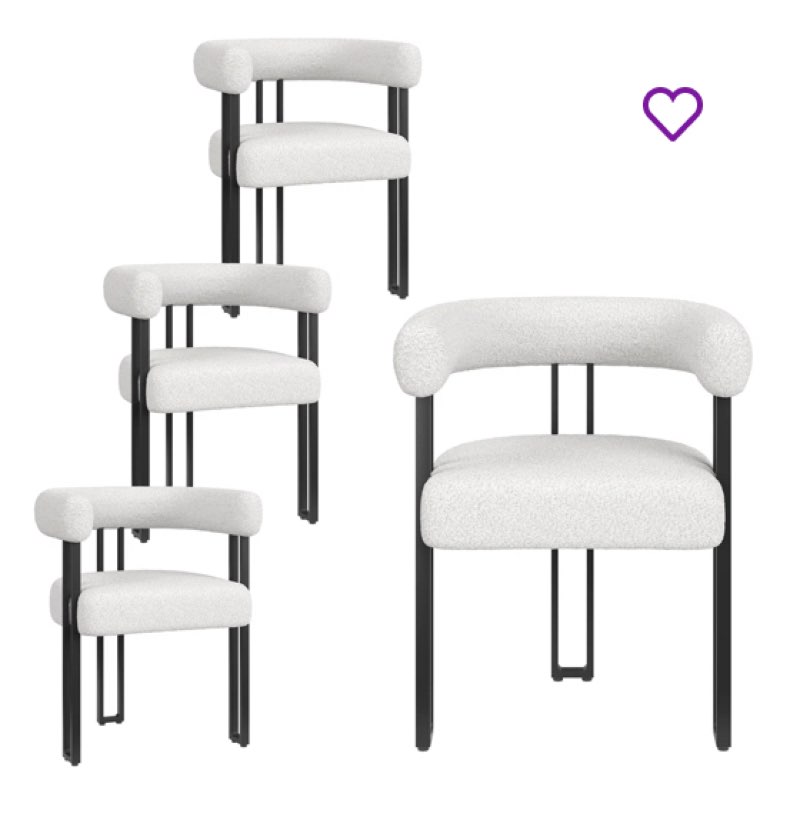 2 pcs)Upholstered Dining Arm Chairs