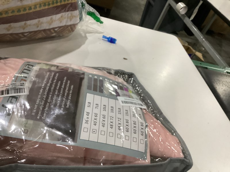 Condition photo showing Good Condition for ALANSMA Reversible Weighted Blanket for All Season, Luxury Velvet, Warm and Cool, Adult Pink 7Lb Weighted Blanket, Enjoy Sleeping Anywhere(Pink,40"x60" 7lbs) Pink 40''x60'' 7lbs