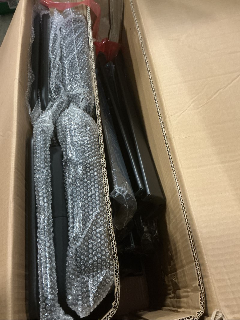 Condition photo showing Good Condition for Bar Stools Set of 4, 24" Counter Height Bar Stools Backless, Upholstered Bar Stools with Metal Legs for Kitchen Island, Study Room, Cafe, Black 4PCS 24'' Counter Height Barstools Black