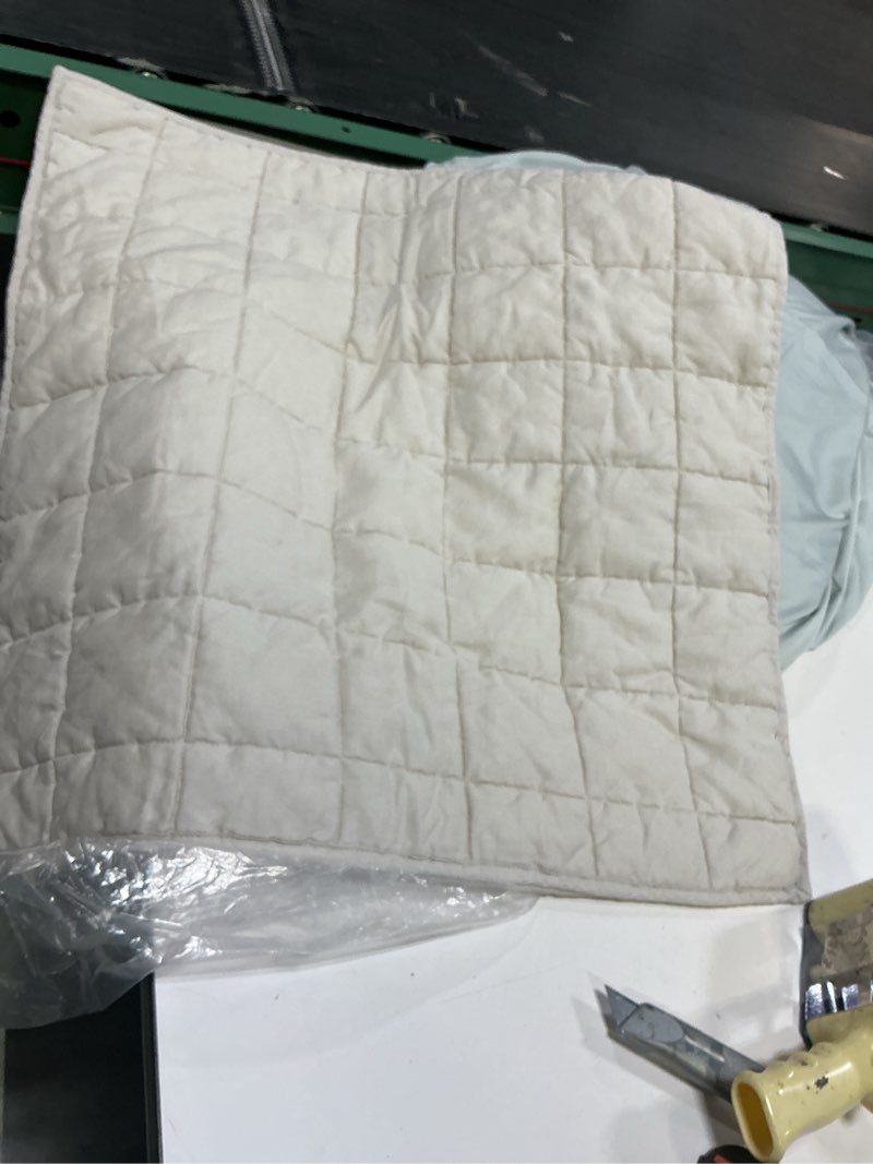 Condition photo showing Good Condition for quince european linen box quilted euro sham color: sand((26in x26in))