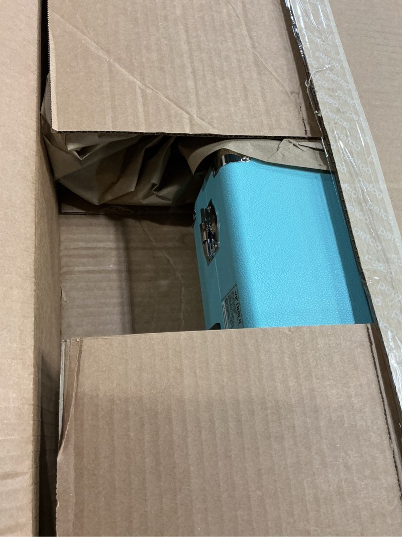 Condition photo showing Good Condition for victrola journey bluetooth portable suitcase record player – with built-in speakers, 3 speed vinyl record player, rca out, headphone jack (turquoise)