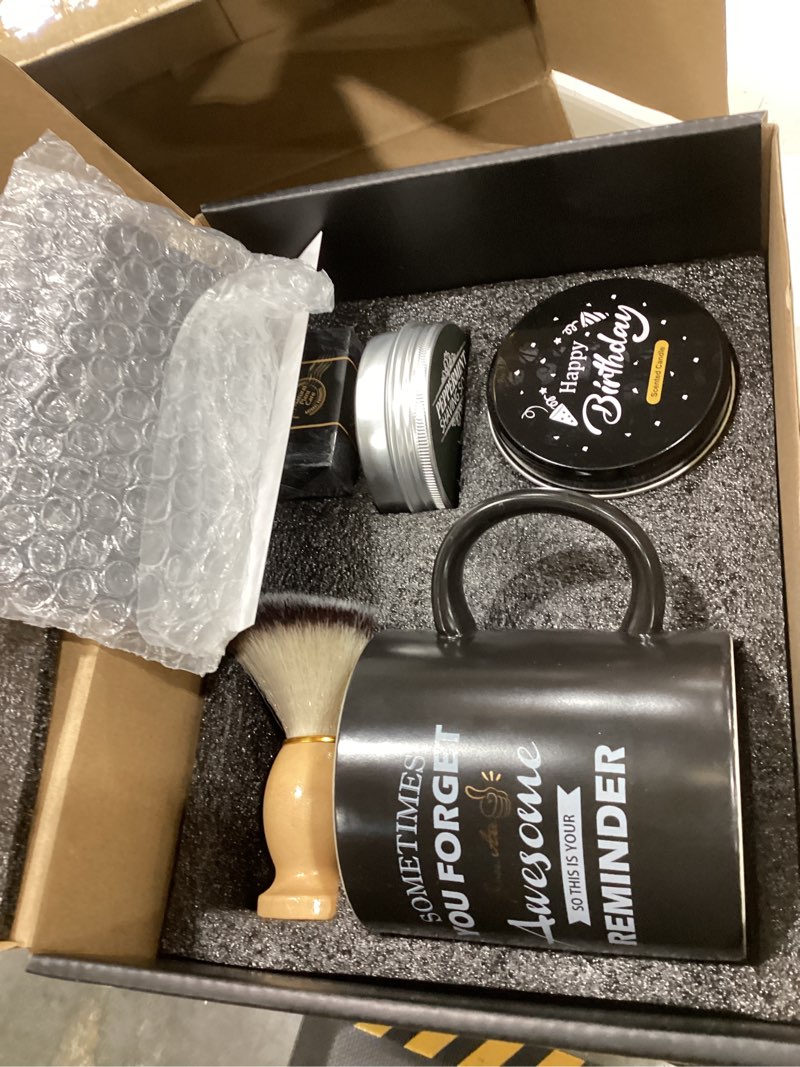 Condition photo showing Good Condition for birthday gifts for men who have everything, mens birthday gift ideas, unique personalized birthday gifts box for dad boyfriend husband brother coworker, thank you gifts presents baskets for him