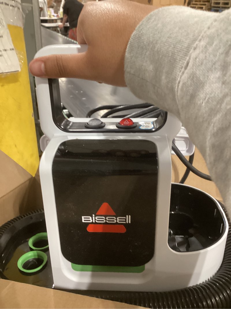Condition photo showing As Is for incomplete  BISSELL Little Green ProHeat SmartMix, Portable Deep Cleaner, Self-Cleaning Tough Stain Tool and Specialized Pet Hair Removal Tool Included, 3935