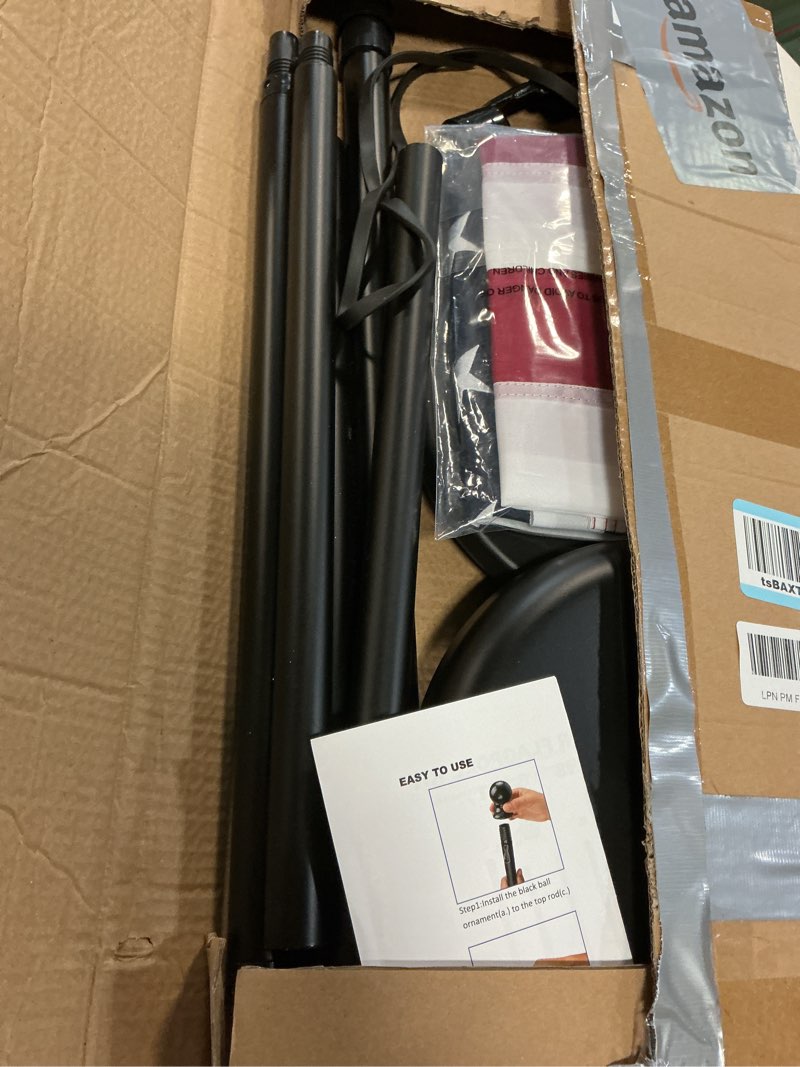 Condition photo showing Good Condition for Indoor Flag Pole Kit with Base 6FT-8FT,Aluminum Commercial Indoor Flagpole & 360° Rotating Anti Wrap Ring,Adjustable Heavy Duty Flag Pole Kit for Office School with Black Eagle Topper (1Pack)