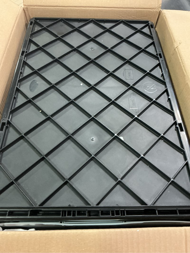 Condition photo showing Good Condition for CleverMade Collapsible Storage Bins - Stone 3 Pack 62L - Stackable Containers Heavy Duty Capacity Folding Crates - Space-Saving for Home