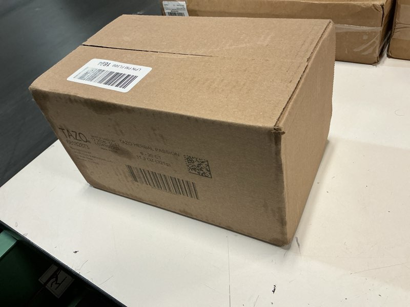 Condition photo showing New/Like New for (Best by 12/2026)TAZO Passion Herbal Tea Bags, Iced or Hot, Caffeine-Free, 120 Total Tea Bags (20ct - Pack of 6)