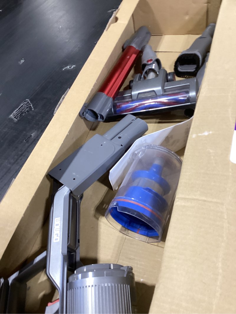 Condition photo showing As Is for dyson v11 origin cordless vacuum, 185aw, 3 power modes, up to 60 minutes,² deep cleans hard floors and carpets, detangles pet hair, converts to handheld