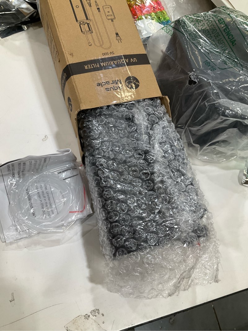 Condition photo showing Good Condition for aquamiracle aquarium filter with u - v light & filter sponge, fish tank filter with timer for green water, turtle filter with aeration & rainfall mode for aquarium 10-30 gallon for aquariums 10-30 gal(sv-500)