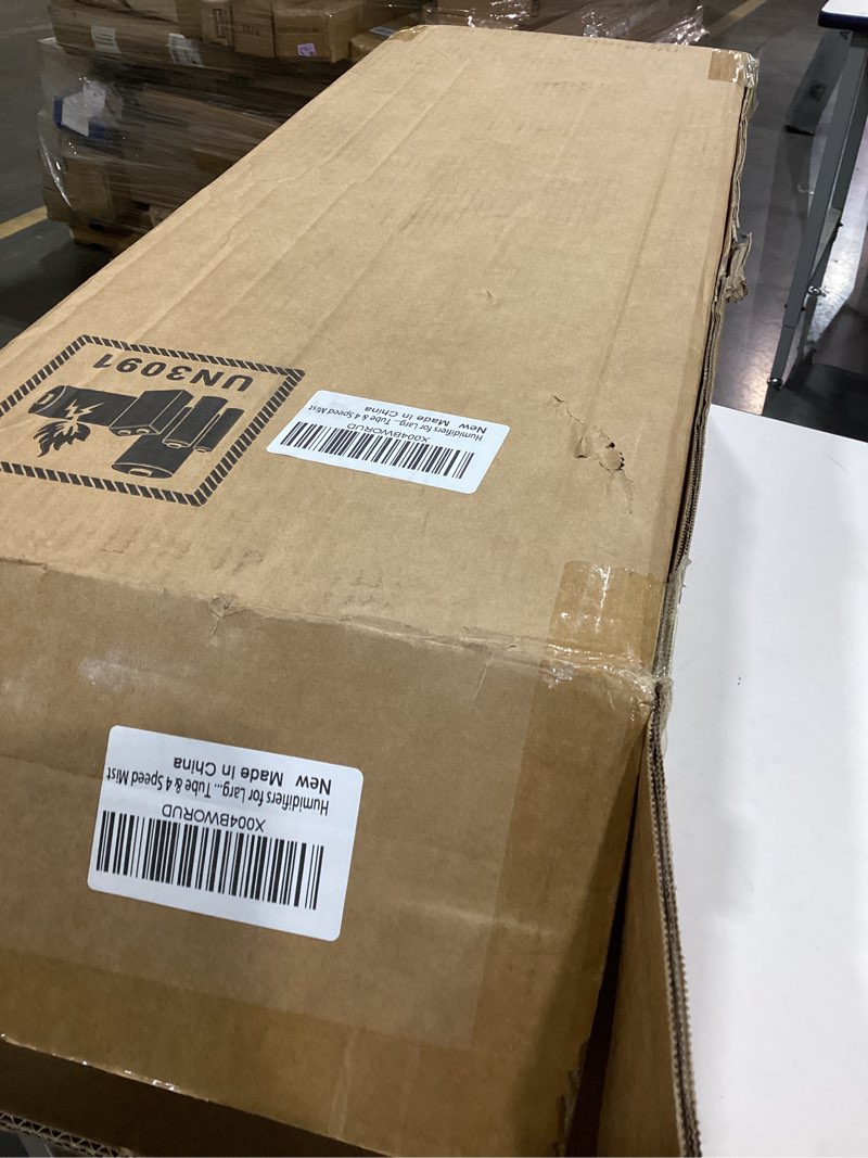 Condition photo showing Good Condition for Humidifiers for Large Room Home Bedroom 2000 sq.ft. 17L/4.5Gal Large Humidifier with Extension Tube & 4 Speed Mist,Top Fill Wholehouse Humidifier with 360°Nozzle for Plant Commercial Greenhouse(Black)