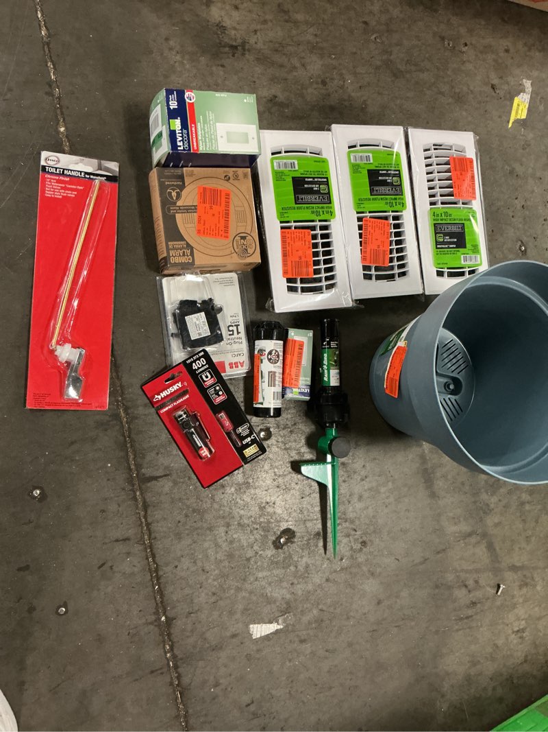 Condition photo showing As Is for mixture of small assorted tools, screws, latches, and home repair accessories