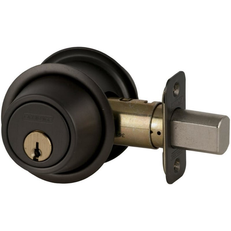 Schlage B562 B500-Series Commercial Grade 2 Double Cylinder Keyed Entry Deadbolt - Bronze