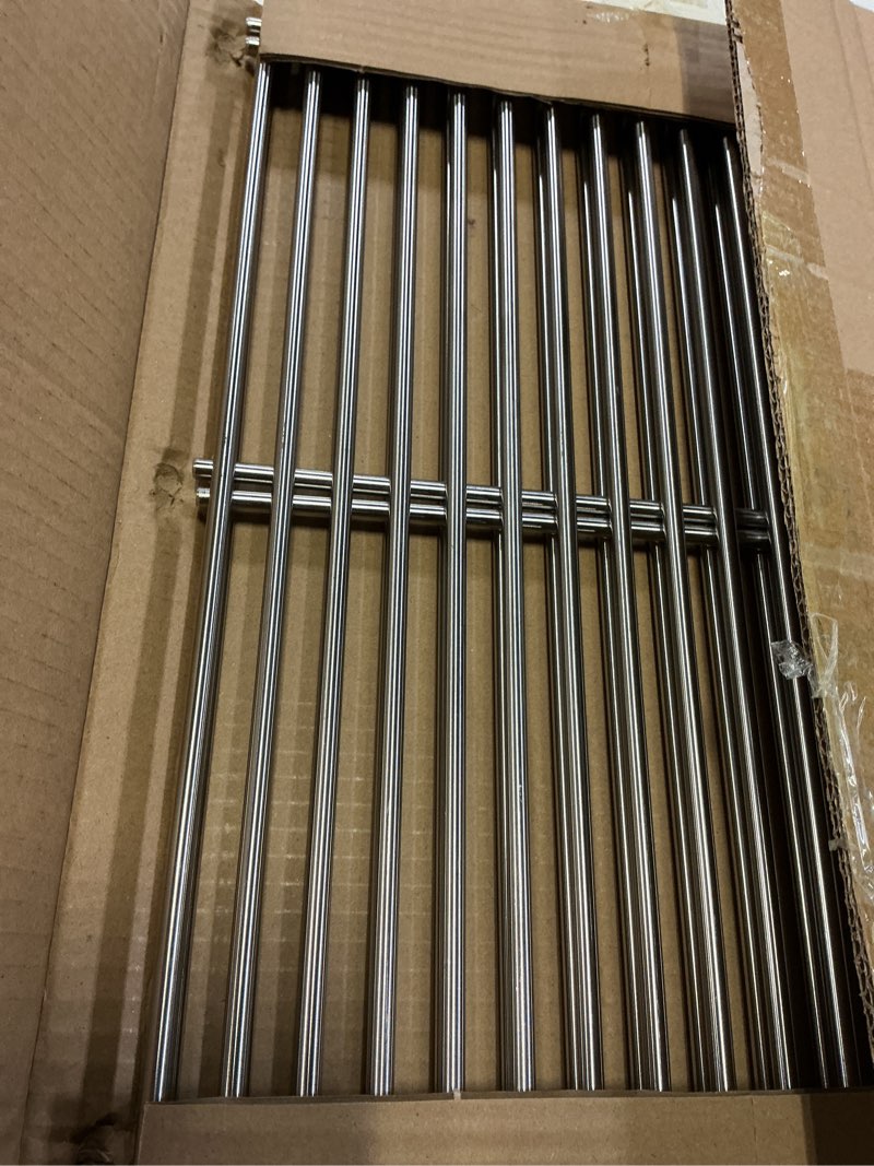 Condition photo showing Good Condition for 17.4” grill grates replacement for 7536 7525 weber spirit grill e-310, e-320, 300 series, weber genesis silver b/c, gold b/c, platinum b/c, spirit 700 and 900, flavorizer bars cook grid parts stainless steel 7536 7525 7mm silver 7536+7525 7mm