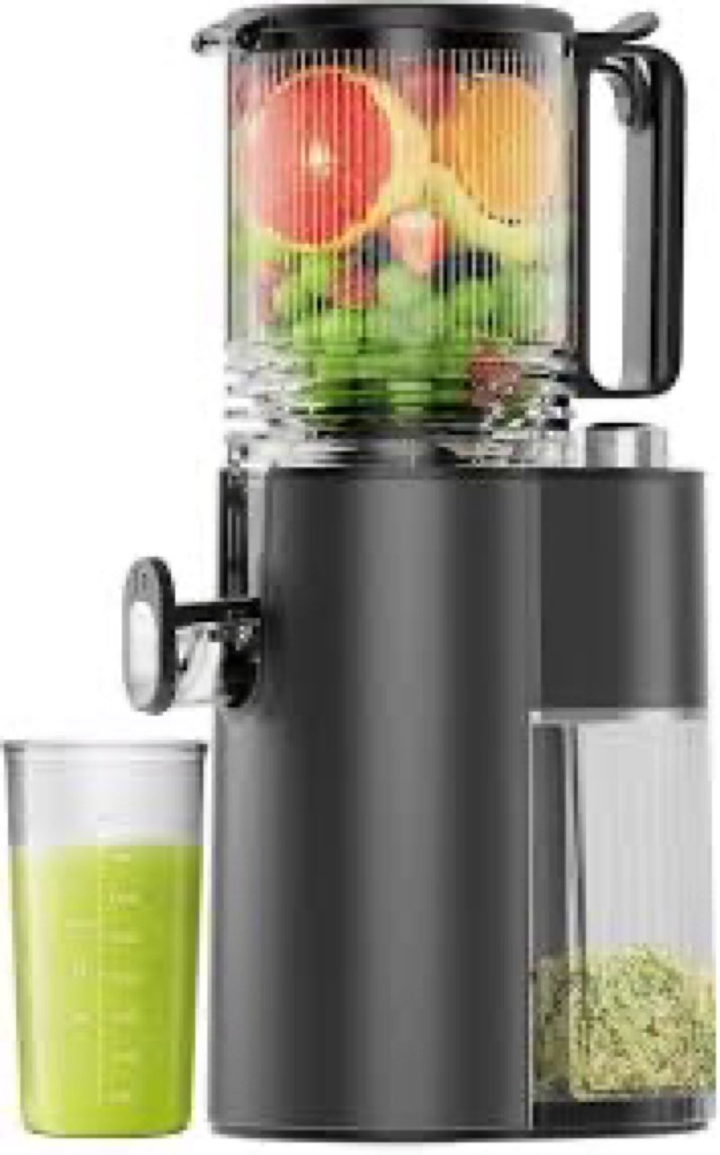 eanoruus cold press juicer, 5.8" wide feed chute juice extractor machine with 400w, high juice yield