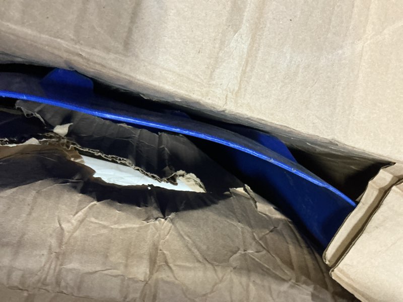 Condition photo showing Good Condition for Era 46-inch Torpedo Adventurer Sled with Open Back — 1-2 Rider Plastic Toboggan Blue