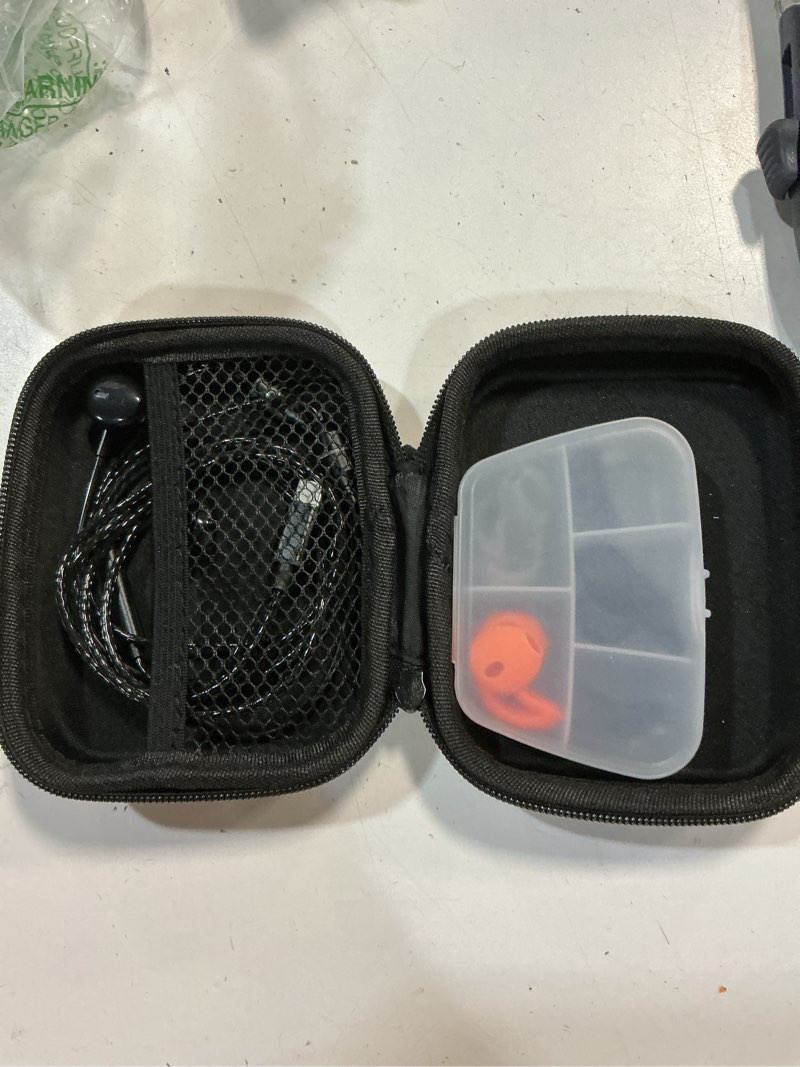 Condition photo showing New/Like New for air tube headphones, anti-emf headsets with usb-c jack, air tube earphones with radiation protection, volume control, comfortable fit. (black)