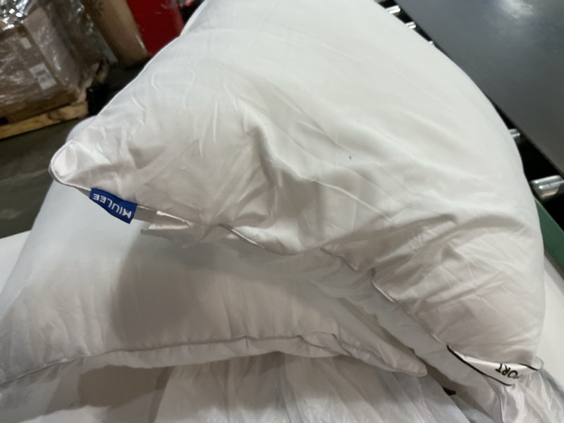 Condition photo showing Good Condition for MIULEE Throw Pillows Inserts, Pack of 2 20x20 Inch 100% Virgin Fiber Filling Bed Couch Pillows