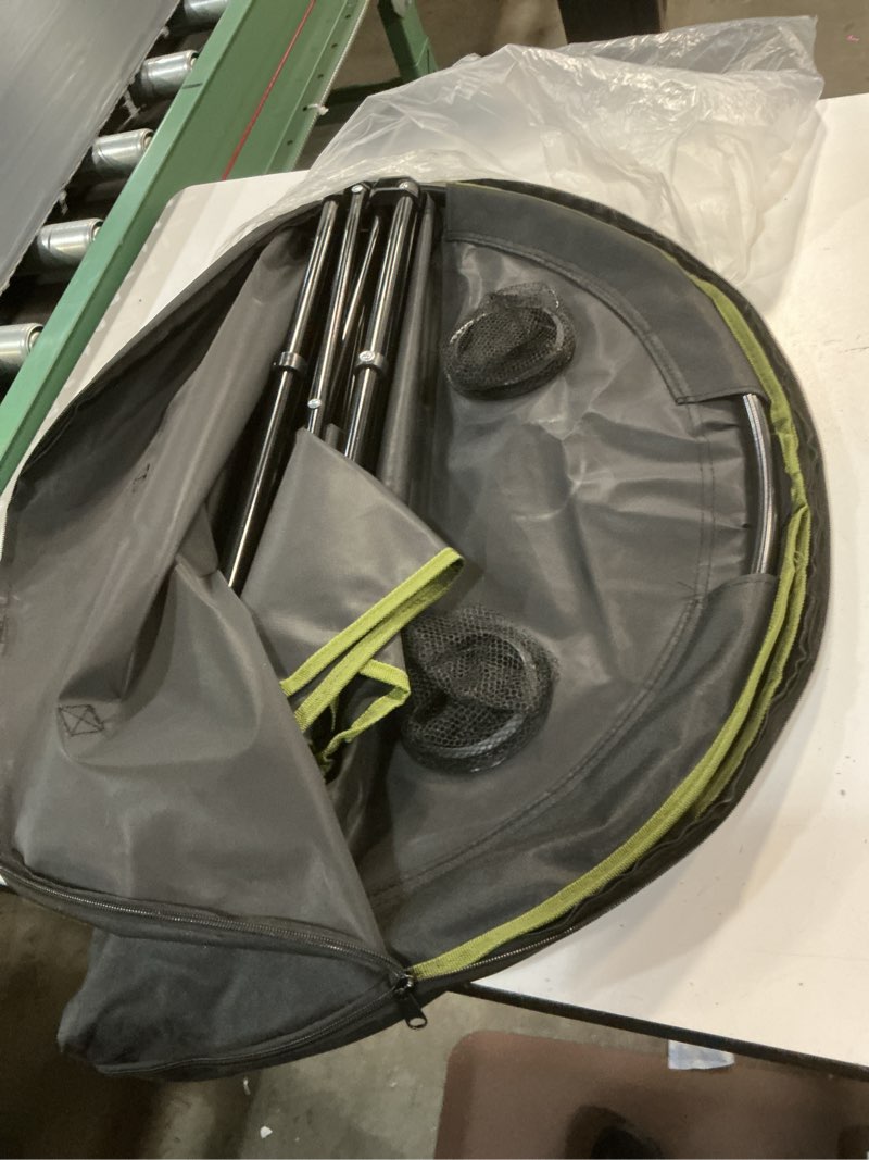 Condition photo showing Good Condition for leadallway camping tables that fold up lightweight portable outdoor table with 4 cup holders and carrying bags for outdoor picnic,barbecue,travel,fishing(black+army green)