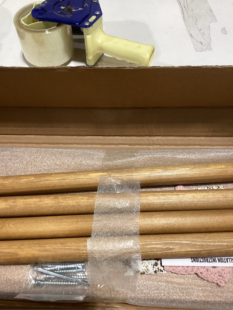 Condition photo showing New/Like New for Mid-Century Modern C-Shaped Solid Wood End Table, Side Table for Couches, Over Couch TV Tray Table, Oak, Medium, 19.3" x 9.5" x 21.6" Oak Medium