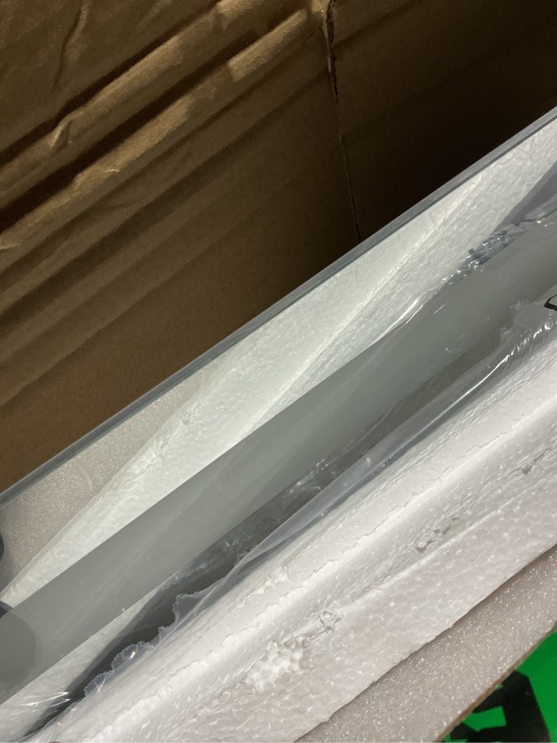 Condition photo showing As Is for 24x30 led bathroom mirror with lights, anti-fog, dimmable, backlit + front lit, smart bathroom vanity mirror, memory function, shatterproof, tempered glass (horizontal/vertical) led bathroom mirror (3 light modes) 24"l x 30"w