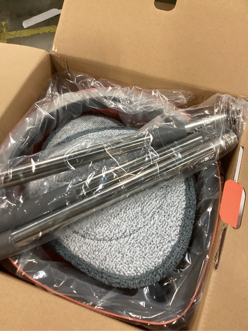 Condition photo showing Good Condition for Spin Mop & Tear Drop Bucket Set with 3 Pads - Dual Compartment Design for Clean & Dirty Water, 360° Swivel Mop Head, Built-in Scrubbing Brush, Stainless Steel Handle
