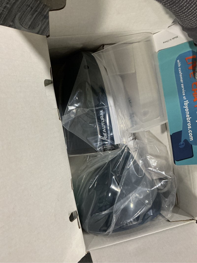 Condition photo showing Good Condition for beautural steamer for clothes, portable handheld garment fabric wrinkles remover, aluminun heating plate, 35-second fast heat-up, large detachable water tank (only for 120v), blue