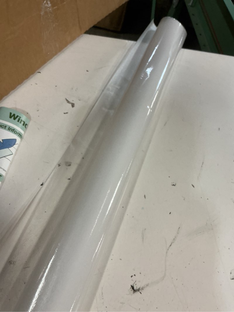Condition photo showing As Is for kespen window privacy film frosted glass heat control uv blocking privacy window film for glass windows static cling non-adhesive door coverings decals for bathroom home office, 35.4 inch x 6.5 feet total frosted 35.4 inch x 6.5 feet