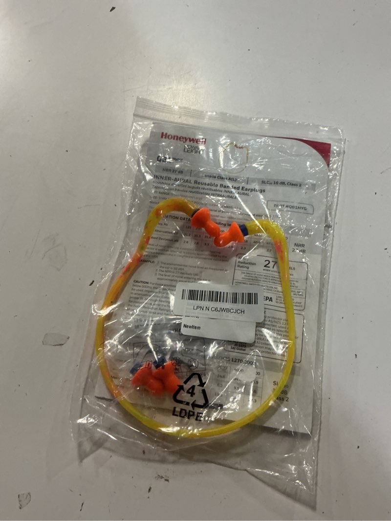 Condition photo showing As Is for howard leight quiet band inner-aural banded earplugs, nrr 27, 10-pairs (qb1hyg)