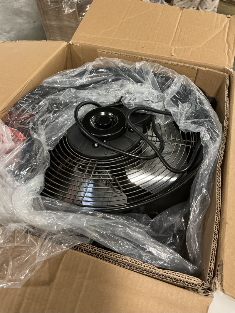 Condition photo showing As Is for Utilitech 16-in 120 -Volt High Velocity Indoor Black Floor Fan