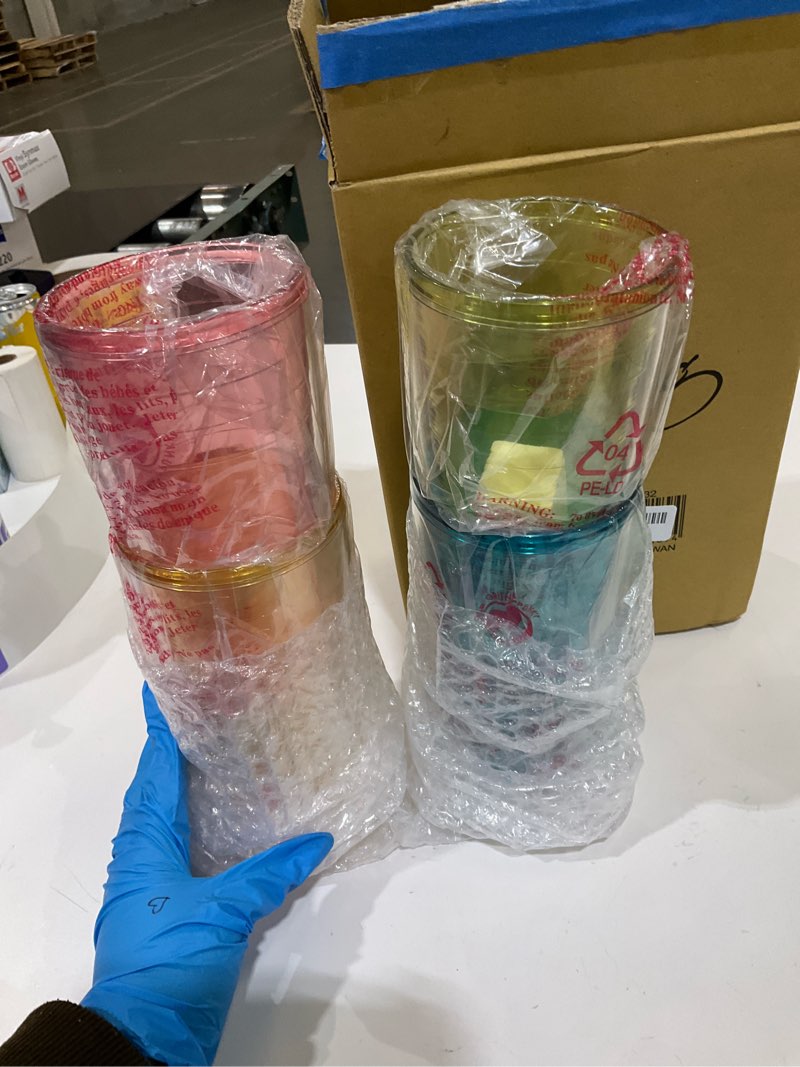 Condition photo showing Good Condition for Amazing Abby - Alaska - 24-Ounce Insulated Tumblers (Set of 4), Double-Wall Drinking Glasses, Mixed-Color Reusable Cups, BPA-Free, Shatter-Proof, Dishwasher-Safe Mixed-Color, 24 oz