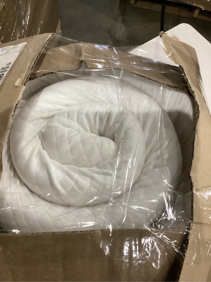 Condition photo showing As Is for homemate king size?76"x10"x6"? bed wedge pillow for headboard - bed gap filler(0-8") - triangle bloster pillow wedge - white white king