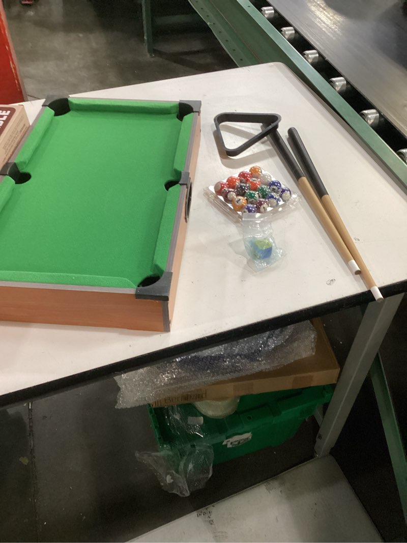 Condition photo showing Good Condition for mainstreet classics 20-inch table top miniature billiard/pool game set