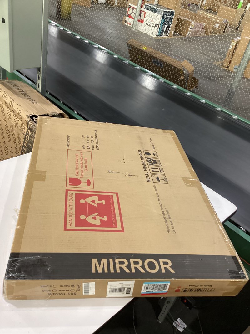 Condition photo showing New/Like New for Hasipu Arch Vanity Mirror with Light, Arched Led Makeup Mirror with 10X Magnification, Tabletop Desk Mirror with USB Charging Port, Dimmable 3 Colors Mode, 32" x 24" Inch White 32"L x 24"W